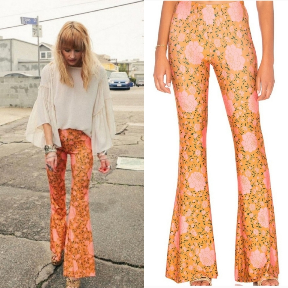 New Novella Royale Janis Bells Copper Flamenco XL Pant Leggings Bell Bottoms NWT - Picture 8 of 16